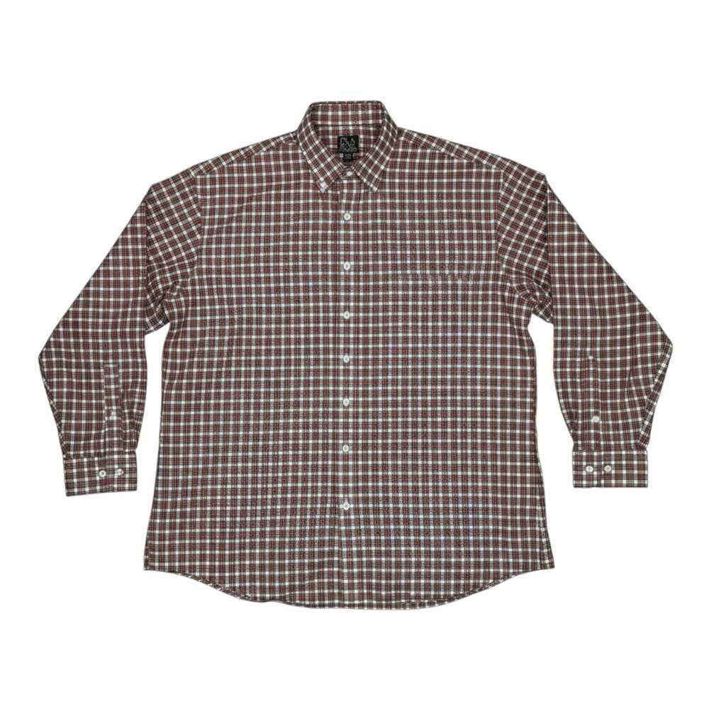 Jos A Bank Plaid Button Down Shirt XXL Traveler’s Cotton